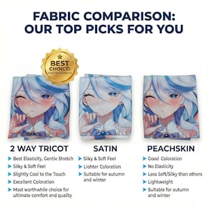 Housse Chisa Dakimakura – Taie d'oreiller pour le corps Waves Wuthering | Doux, recto-verso, plusieurs tailles image 3