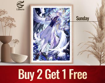 Sunday Poster | Honkai: Star Rail Poster | Fan Art Print | Anime Poster | Anime Gift for Bedroom | Gift For Boyfriend or Girlfriend