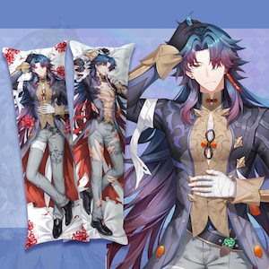 Blade Body Pillow - Honkai: Star Rail Fan-Made 2 Way Tricot Male Character Dakimakura(CASE ONLY)