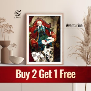 Aventurine Poster | Honkai: Star Rail Poster | Fan Art Print | Anime Poster | Anime Gift for Bedroom | Gift For Boyfriend or Girlfriend