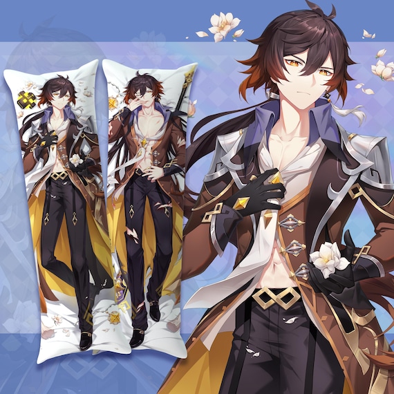 Zhongli Dakimakura Body Pillow Cover – Genshin Impact Anime Body Pillowcase | Double-Sided, Multiple Sizes, Fan Gift
