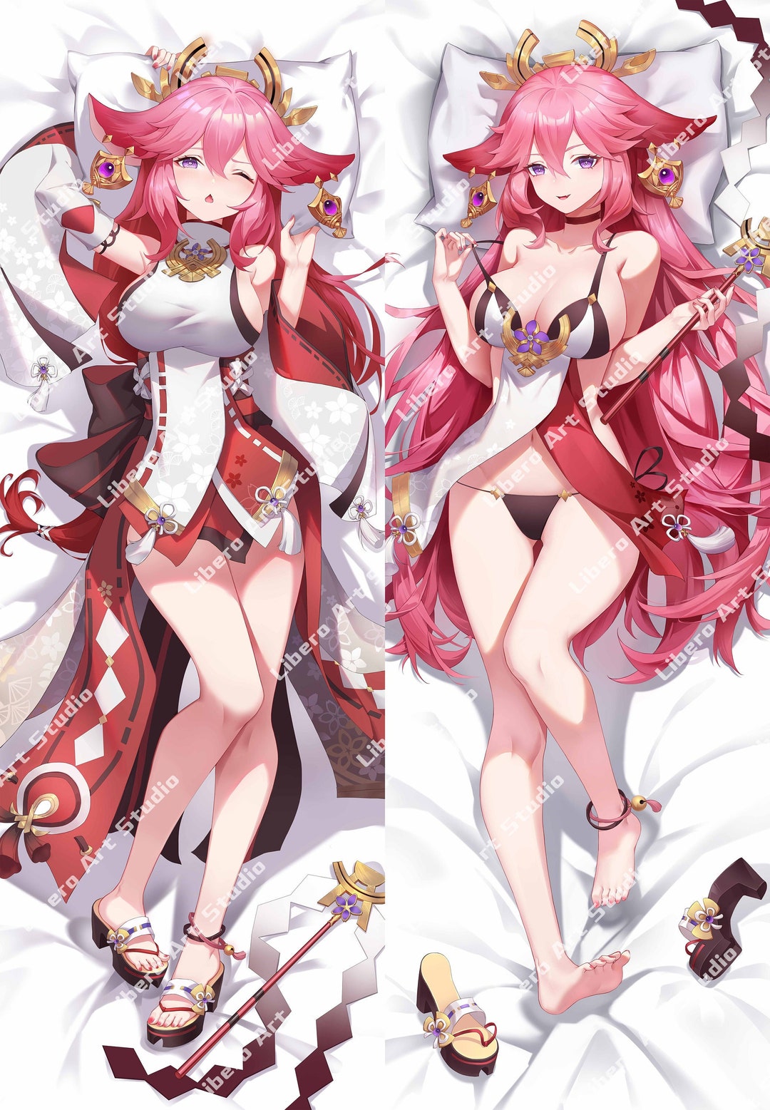 Yae Miko Body Pillow KEYCHAIN ONLY, Double Sided Etsy