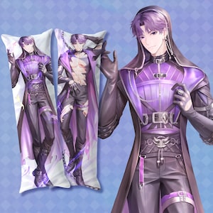 Rafayel Body Pillow : Love and Deepspace Fan-Made 2 Way Tricot Male Character Dakimakura(CASE ONLY)