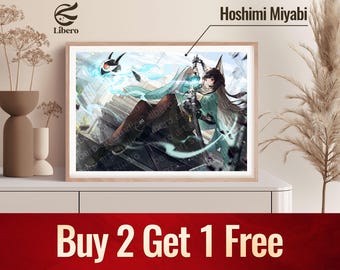 Hoshimi Miyabi Poster | Zenless Zone Zero Poster | Fan Art Print | Anime Poster | Anime Gift for Bedroom | Gift For Boyfriend or Girlfriend