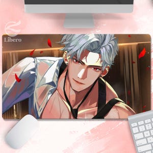 Sylus | Love and Deepspace | Premium Deskmat | High-Quality Anime Deskmat | Large Mousepad | Gaming Anime Deskmat | FanArt