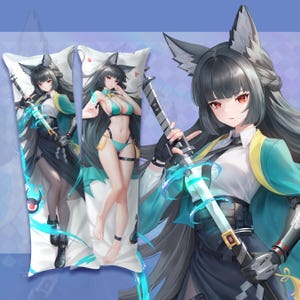 Hoshimi Miyabi Body Pillow : Zenless Zone Zero Fan-Made 2 Way Tricot Female Character Dakimakura(CASE ONLY)