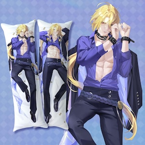 Hugo Body Pillow : Zenless Zone Zero Fan-Made 2 Way Tricot Male Character Dakimakura(CASE ONLY)