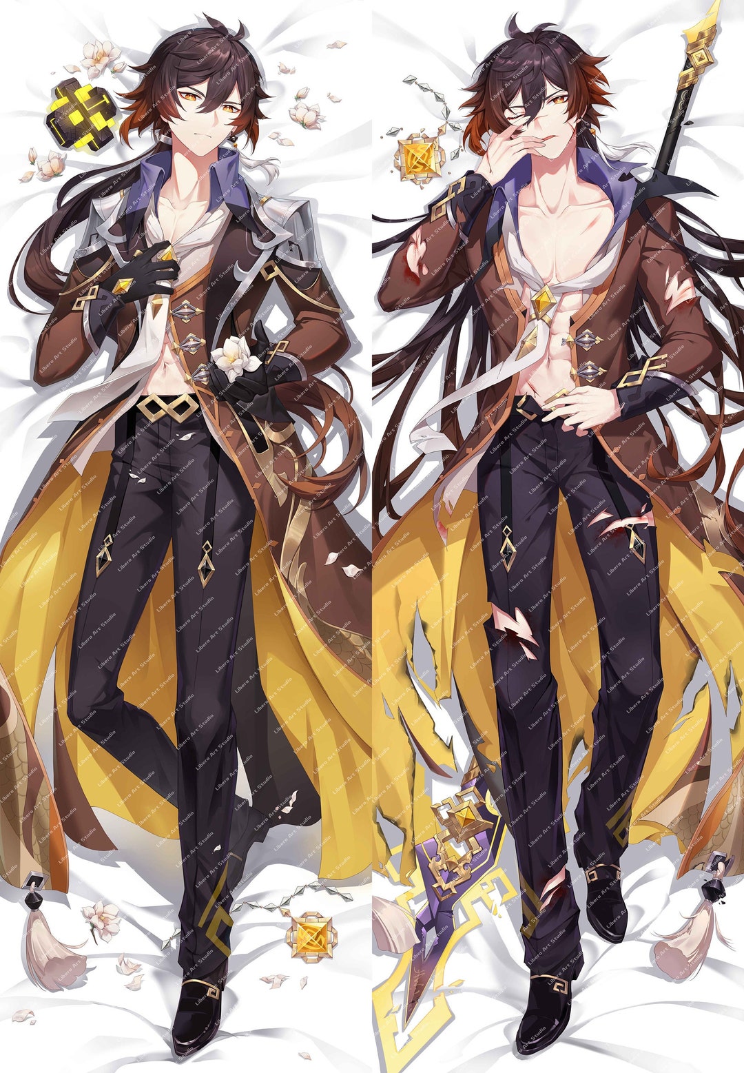 Zhongli Full Body Pillow Case Double Sided 2way Tricot Etsy