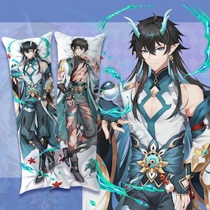 Dan Heng Body Pillow - Honkai: Star Rail Fan-Made 2 Way Tricot Male Character Dakimakura(CASE ONLY)
