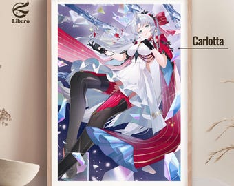 Carlotta Anime Poster | Wuthering Waves Fan Art Print