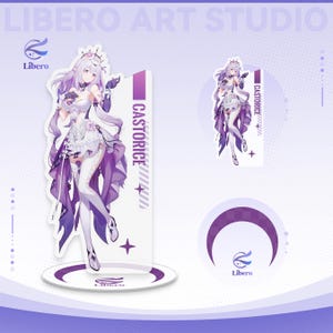 Castorice acryl standaard | Honkai: Star Rail | Door fans gemaakte gaming-anime standee | Hoogwaardige kunstwerkweergave