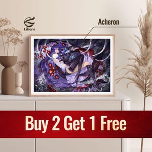 Acheron Poster | Honkai: Star Rail Poster | Fan Art Print | Anime Poster | Anime Gift for Bedroom | Gift For Boyfriend or Girlfriend