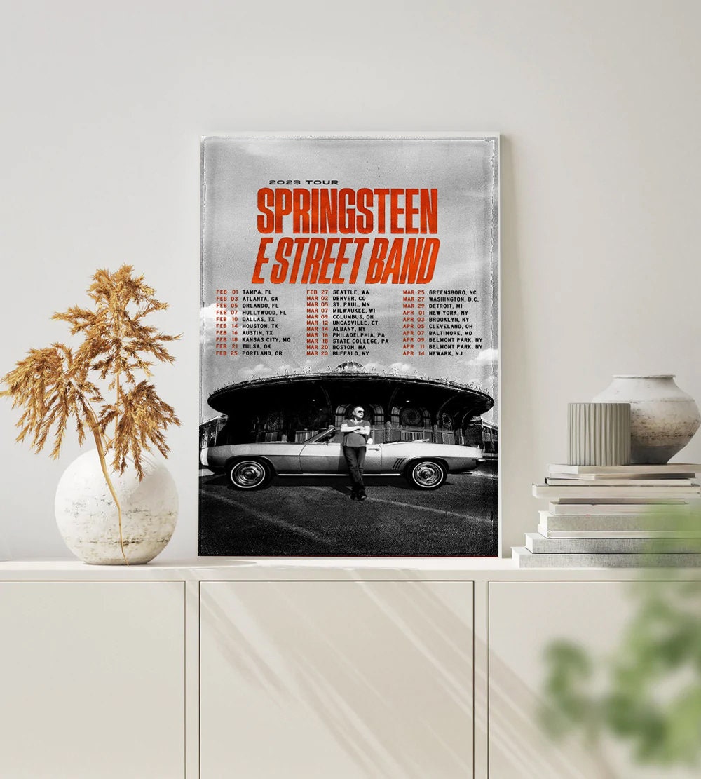 Poster Bruce Springsteen Tour 2023 America With The Band E Street Art Print