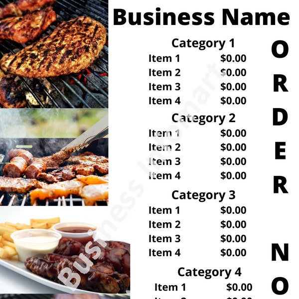 Bbq Catering Menu Template Etsy Bbq Catering Menu Template Etsy
