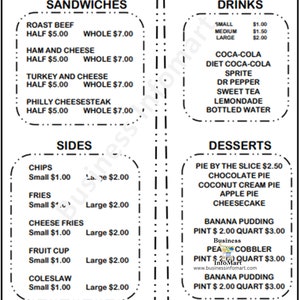 Sample Food Truck Menus