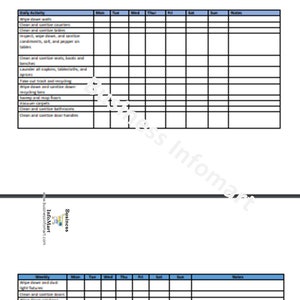 Food Truck Daily Cleaning Checklist
