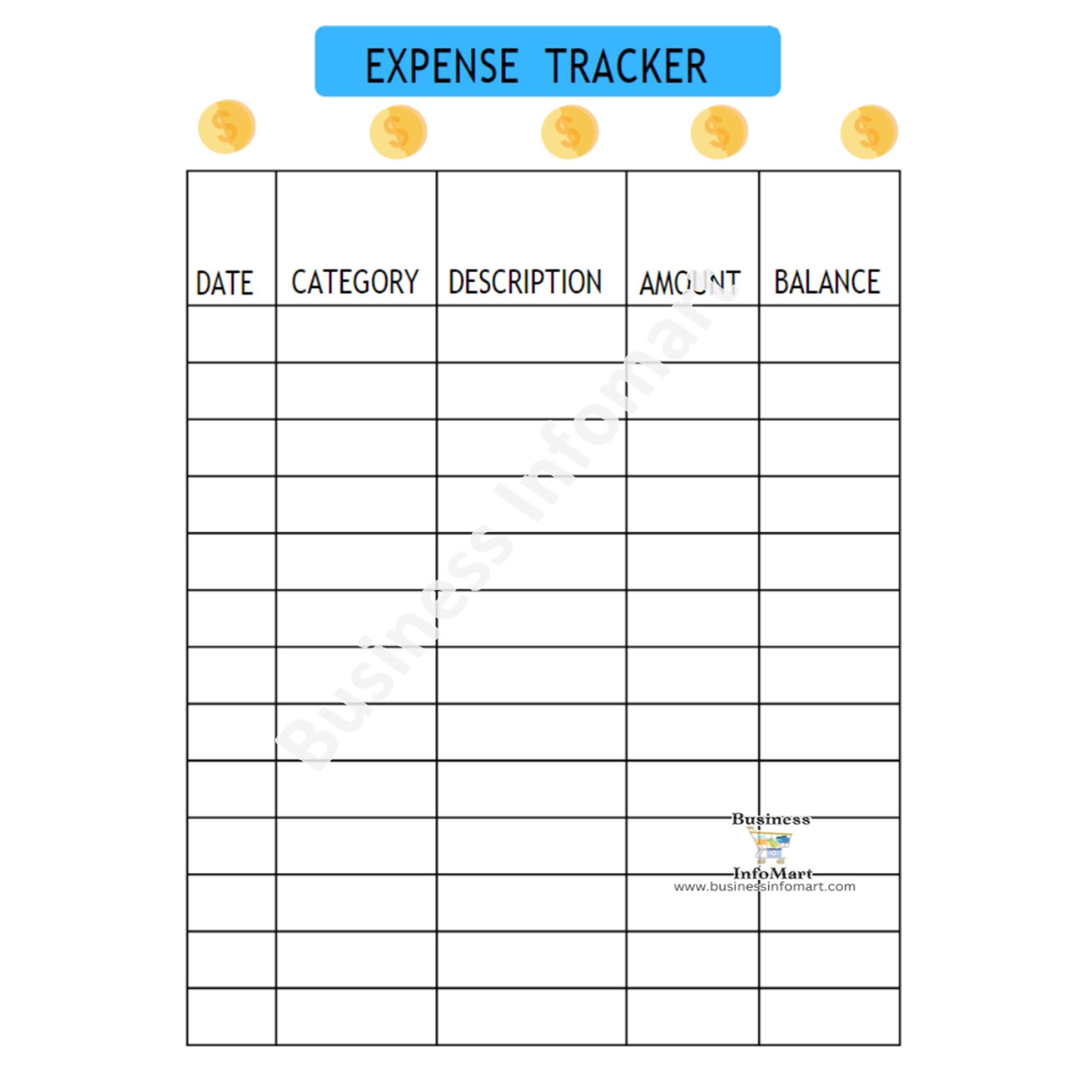 Business Expense Tracker Template - Etsy