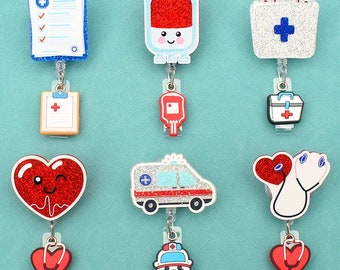 Bobine de 3 badges scintillants pour les infirmières, les médecins et le personnel paramédical