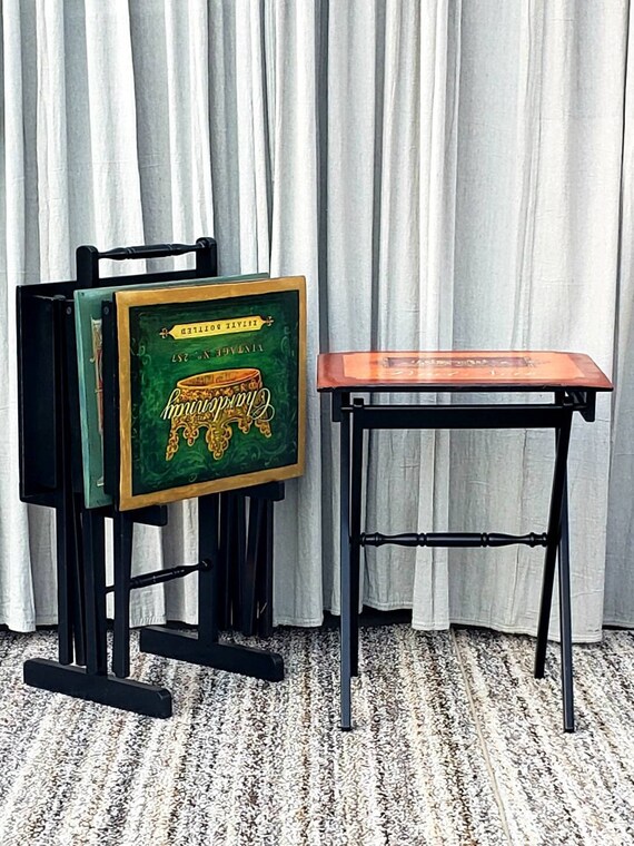 Wine tv trays discount