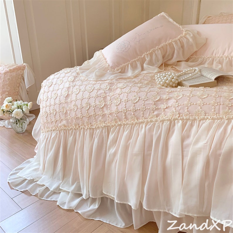 California Dreamland100 Cotton Bedding Sets Floral Lace Etsy