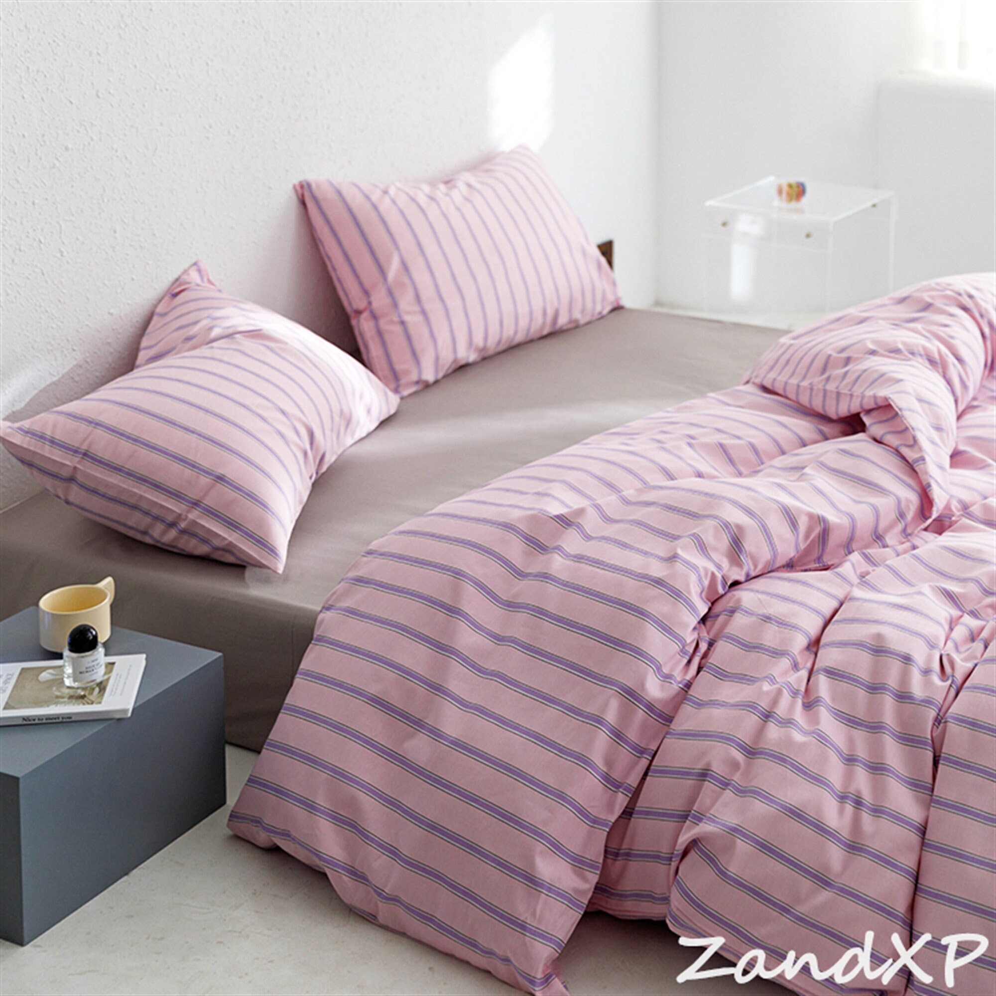 Pink Striped Duvet -  Canada