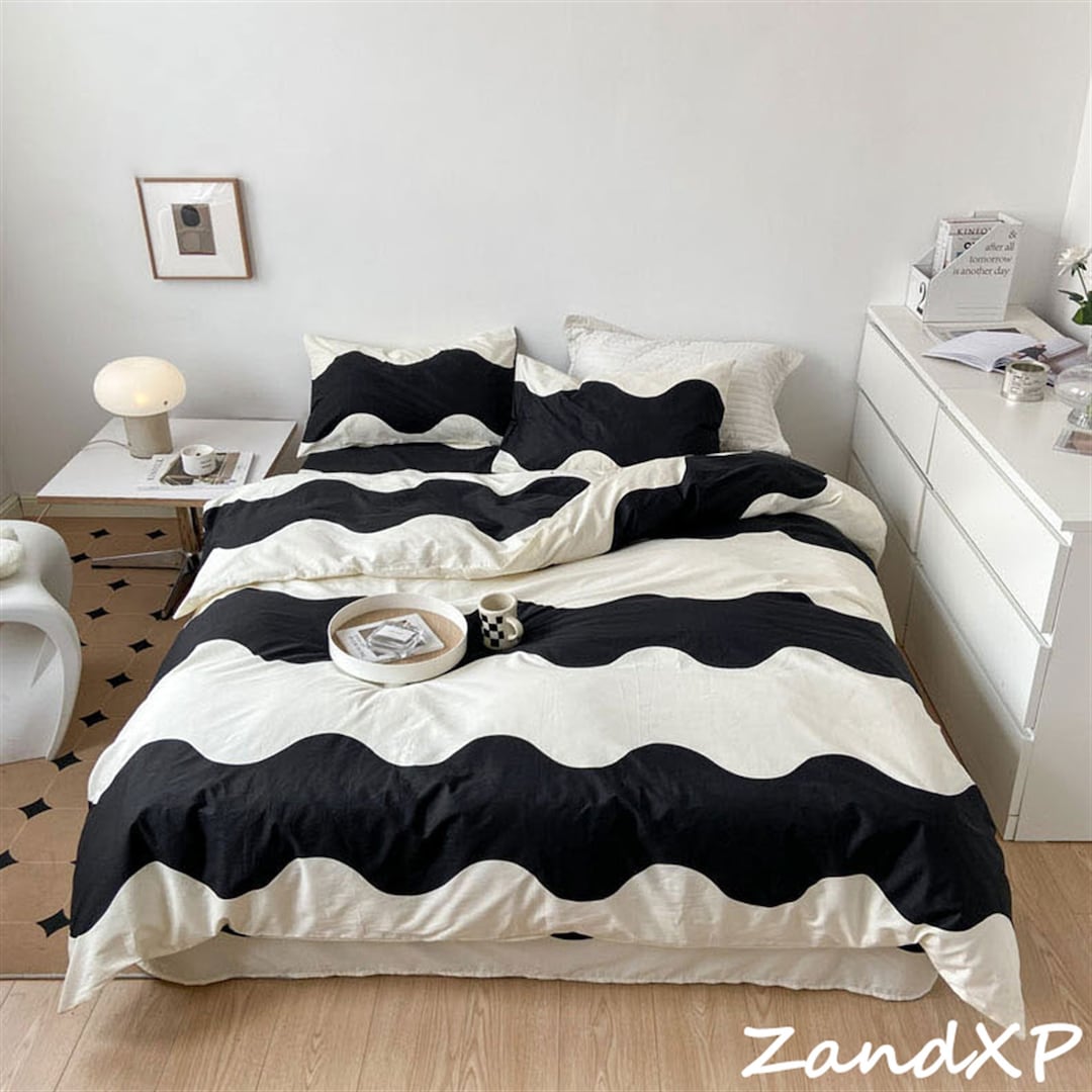 Popxstar Ins Nordic Duvet Cover Set Summer New Twin Queen Size Kids Adult Flat Sheet Pillowcase No Filler Fashion Bed Linens