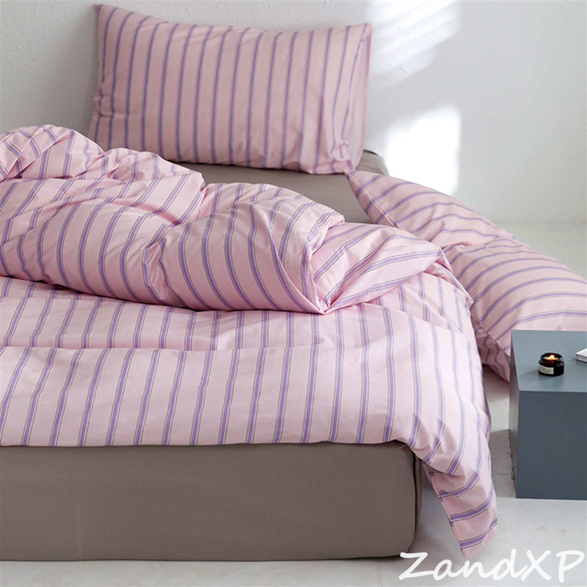 DREAMINGO Twin Pink Gray Stripes Comforter Cover Preppy Bedding 100% Cotton  Girls Duvet Cover Modern Aesthetic Bedroom Grey Peach Duvet Cover Sets -  Yahoo Shopping