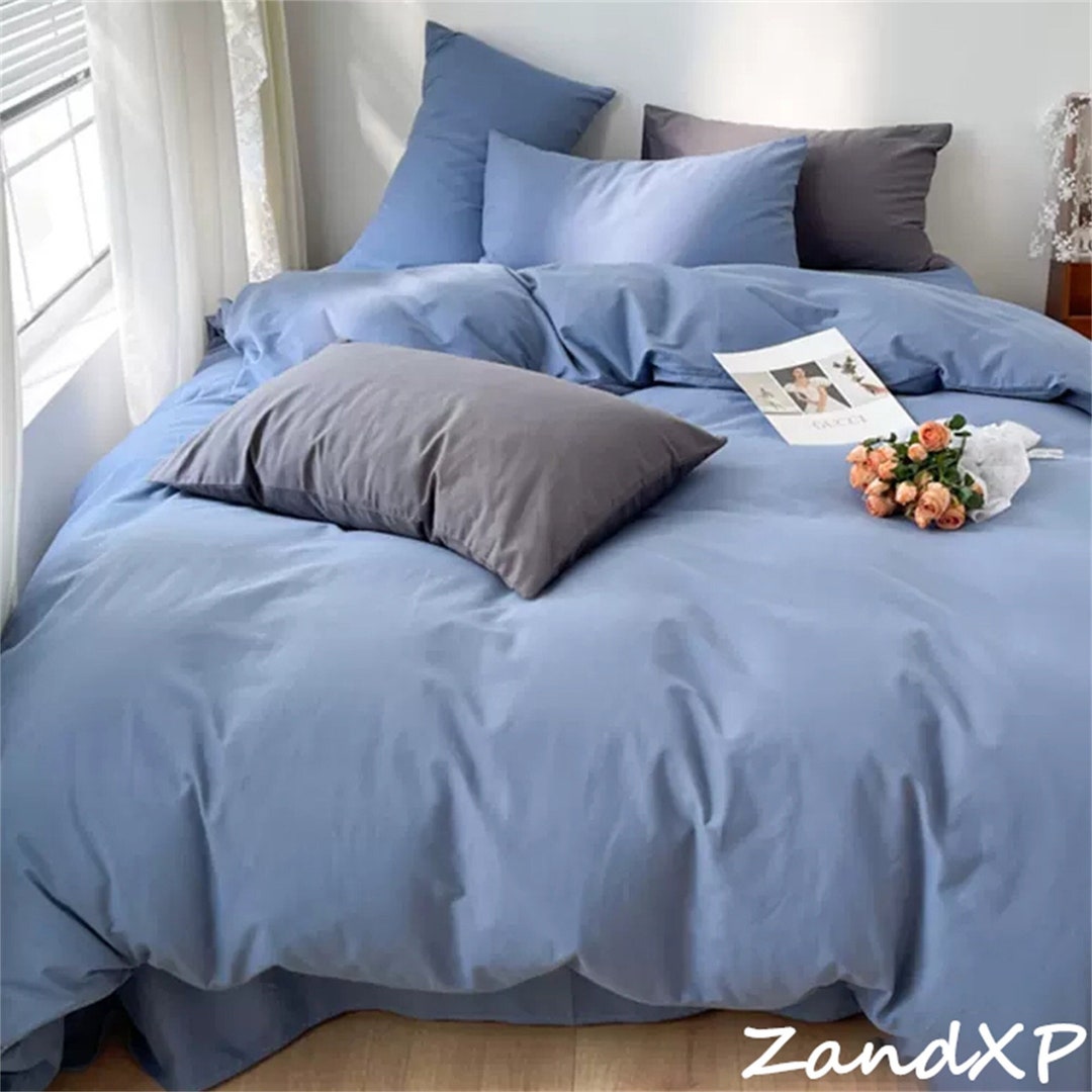 Minimalist Duvet Cover Set 100 Cotton Duvet Cover 2 Etsy