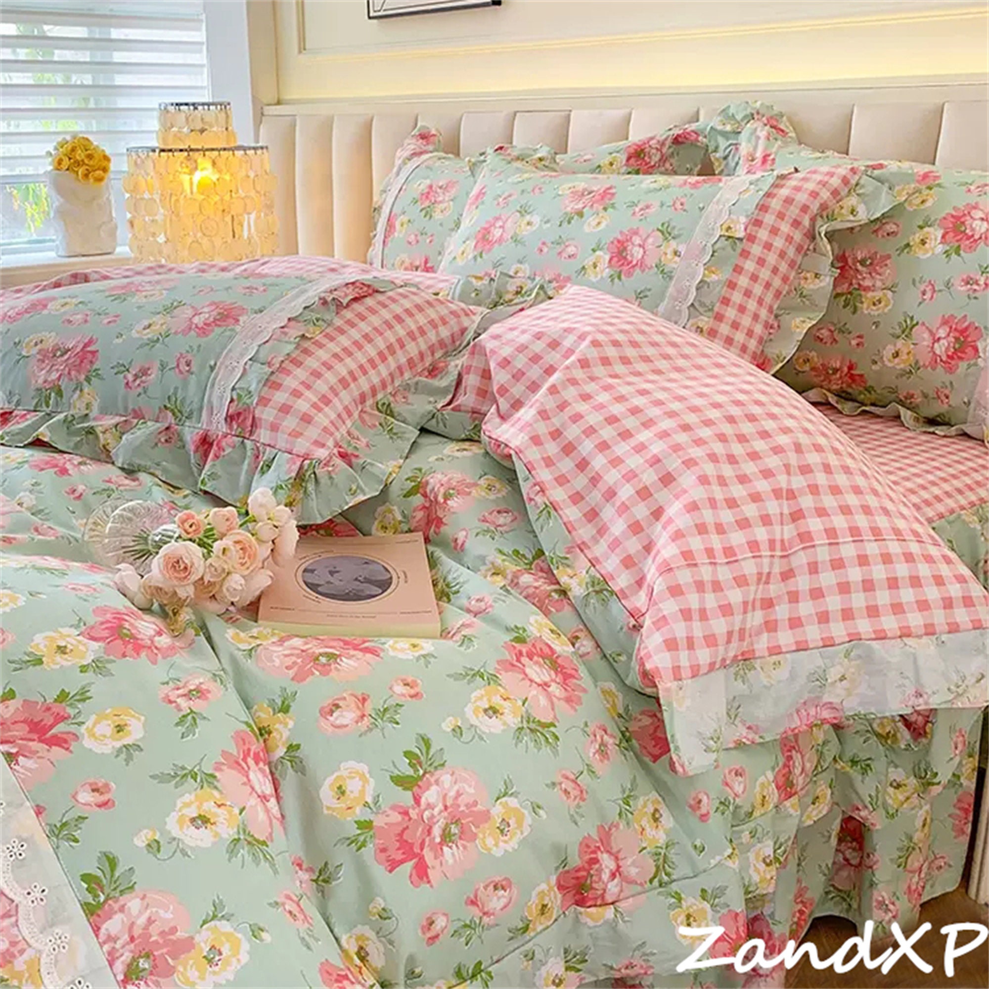 Rurality Duvet Cover 100 Cotton Bedding Sets Ruffled Duvet Cover Twin Full Duvet Cover Floral