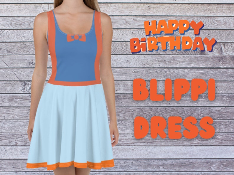 Blippi Birthday Dress Blippi Party Dress Mom Life Unique Etsy