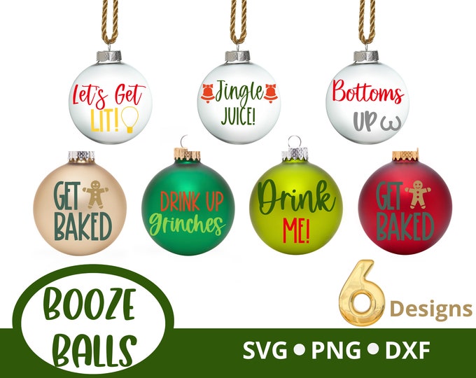 2 Oz Booze Balls Alcohol Baubles Holiday Drinks Drinking Etsy