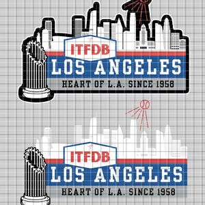 Los Angeles Baseball .svg / .png /.ai Digital File, LA Template, Cut Files, Instant Download Clip Art, Cricut, Vector