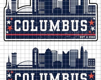 Columbus Ohio Hockey SVG PNG AI, Columbus Ohio Skyline, Cricut Cut File, Sports Clipart, Vinyl Decal Design, Instant Download