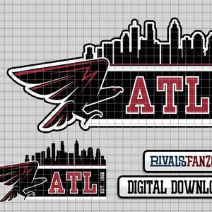ATL Football Team SVG, Atlanta Skyline, Vector Cut File (digital ...