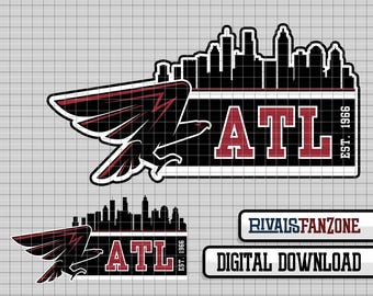 ATL Football Team SVG, Atlanta Skyline, Vector Cut File (Digital Download)