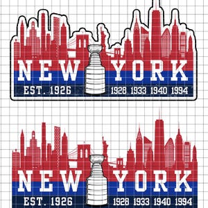 New York Hockey .svg / .png /.ai File digitale, modello NY, file tagliati, clip art con download immediato, Cricut, vettore
