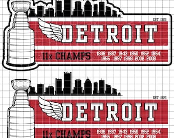 Detroit Hockey (svg, png, ai), DET Template (Digital File)