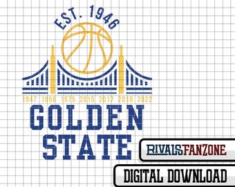 Golden State San Fran .svg / .png /.ai Digital File, NJ Template, Cut Files, Instant Download Clip Art, Cricut, Vector, San Francisco
