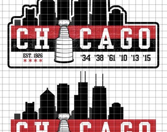Chicago Hockey SVG, PNG, AI, Cut Files, Vector (Digital File)