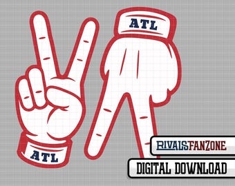 Atlanta Gloves .svg / .png /.ai Digital File, ATL Baseball Vector, Template, Cut Files, Instant Download Clip Art, Cricut, DIY