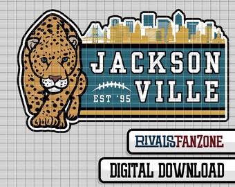 Jacksonville Football (svg, ai, png), FL Template (Digital Download)