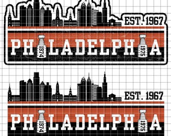 Philadelphia Hockey SVG PNG AI, Philadelphia Hockey Design, Cricut Cut File, Sports Clipart, Vinyl Decal Design, Instant Download