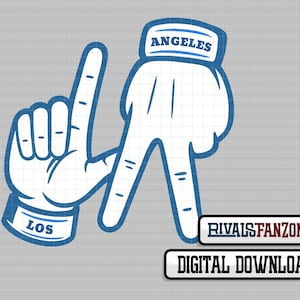 Los Angeles Hands .svg / .png /.ai Digital File, Baseball Vector, Template, Cut Files, Instant Download Clip Art, Cricut, DIY