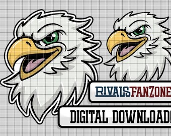 Hand-drawn Eagle Illustration, Mascot Vector Clipart (Digital File)