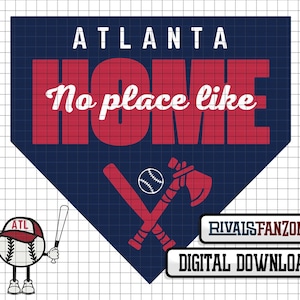 Atlanta Baseball .svg / .png /.ai Digital File, Template, Cut Files, Instant Download Clip Art, Cricut, Vector, Georgia Sports