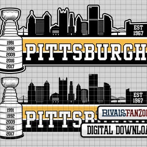 Archivo digital Pittsburgh Hockey .svg / .png / .ai, plantilla PA, archivos de corte, descarga instantánea de imágenes prediseñadas, Cricut, vectores