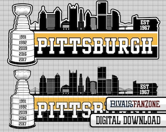 Pittsburgh Hockey SVG PNG AI, Pittsburgh Hockey Design, Cricut Cut File, Sports Clipart, Vinyl Decal Design, Instant Download