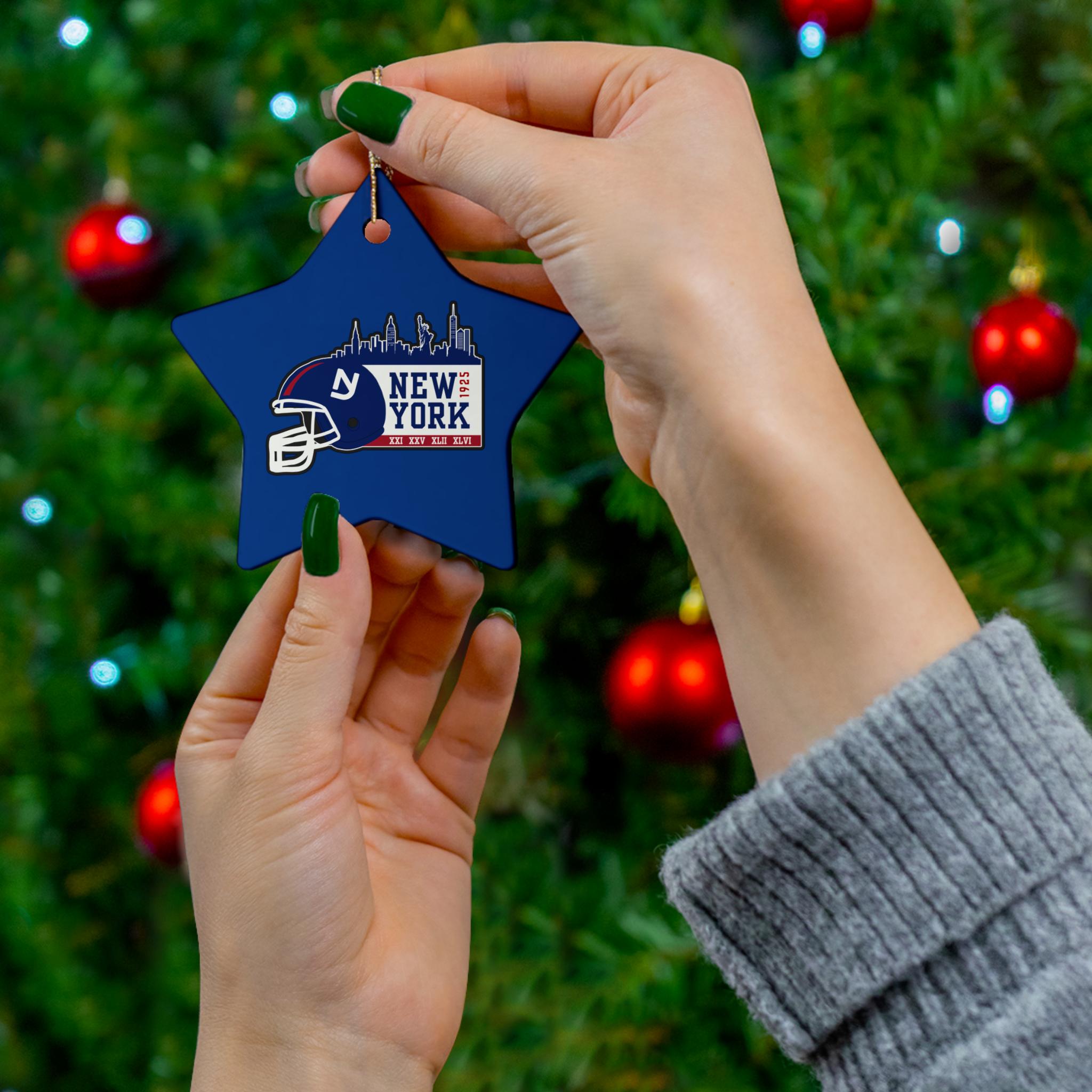 Discover New York Ceramic Christmas Ornament, Xmas Mascot Tree Gift, Gifts for Him, Gifts for Her, NY Sports Fans Gift