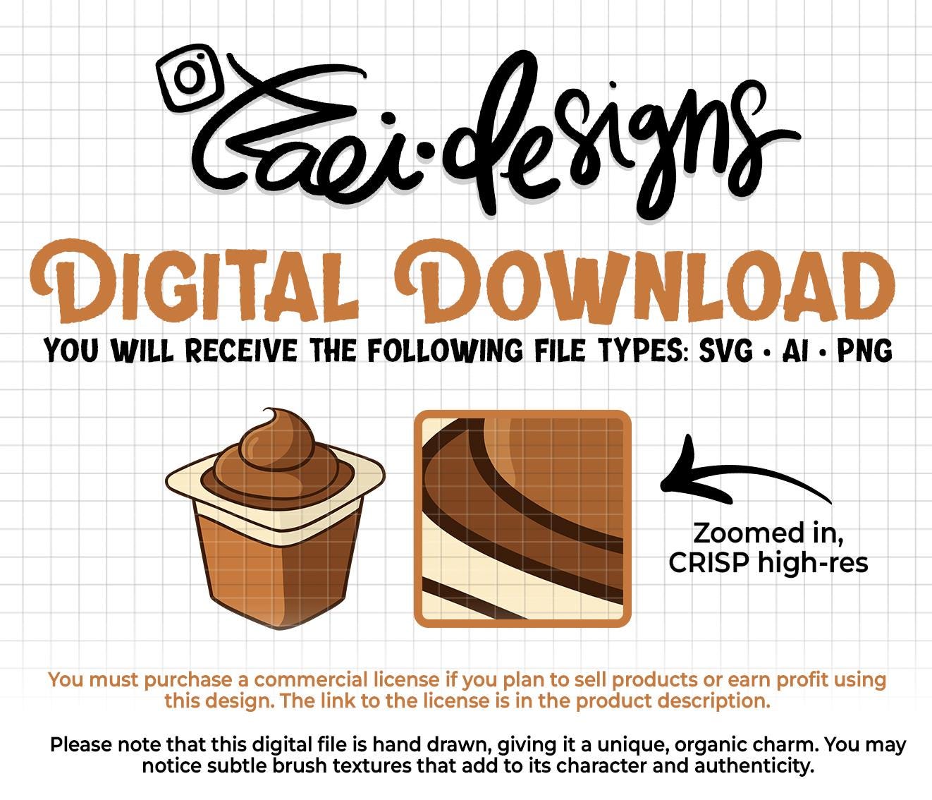 Pudding Cup Clipart, .svg .png .ai .jpg Files (digital Download) - Etsy