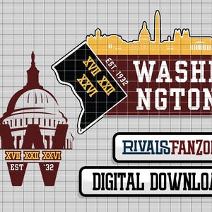 Fichier numérique .svg / .png /.ai de Washington Football, modèle WA, couper des fichiers, clipart téléchargement immédiat, Cricut, vecteur